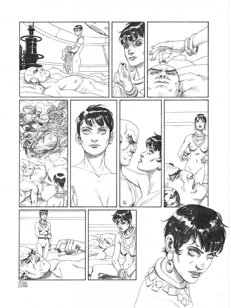 Planche originale 50 META-BARON Tome 3 - Orne-8 le techno-cardinal par Niko HENRICHON